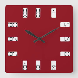Domino-Wanduhr Quadratische Wanduhr
