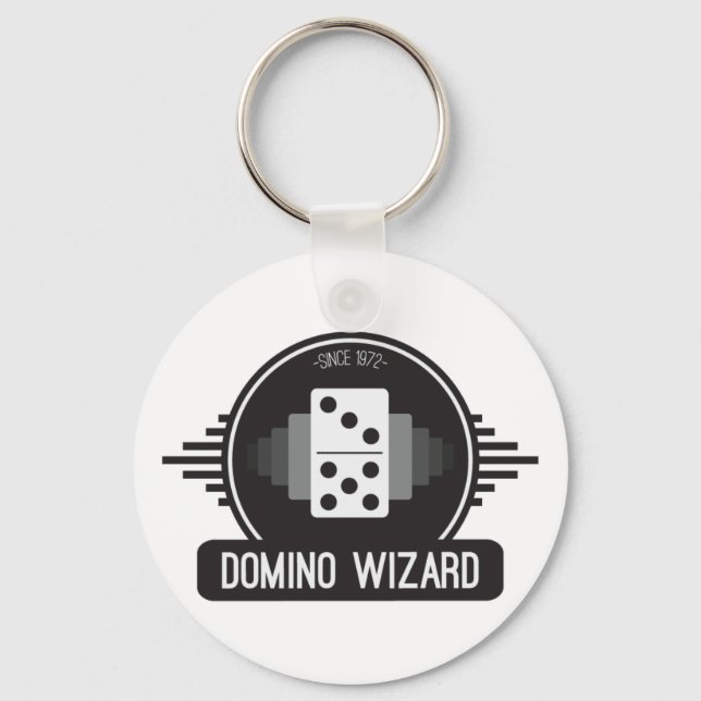 Domino Wizard Offiziell Button Schlüsselanhänger (Vorderseite)
