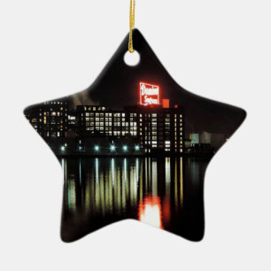 Domino-Zucker Baltimore nachts Keramik Ornament