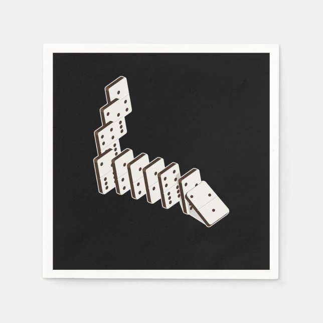 Dominoes Dominoe Game Game Night Serviette (Vorderseite)