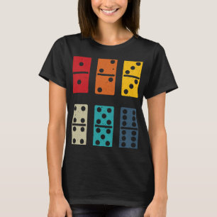 Dominoes Fliesen Retro coole Farben dominoes Spiel T-Shirt