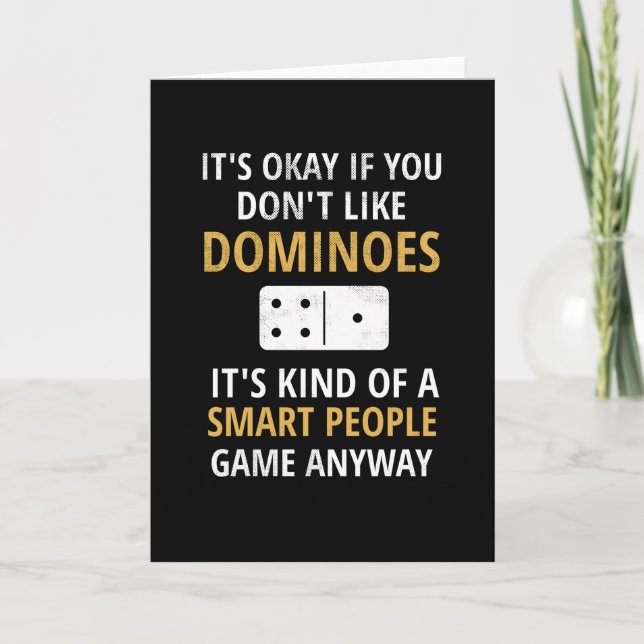 Dominoes-Geschenk| Dominoes Spieler Dominoliebhabe Karte (Vorderseite)