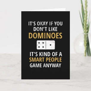 Dominoes Gift   Dominoes Player Dominoes Lovers Karte