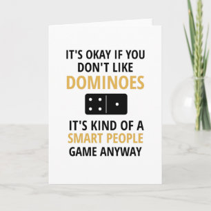 Dominoes Gift   Dominoes Player Dominoes Lovers Karte