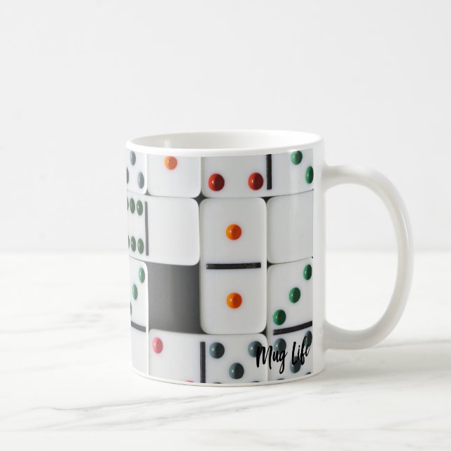 Dominoes Tile Foto Kaffeetasse (Rechts)