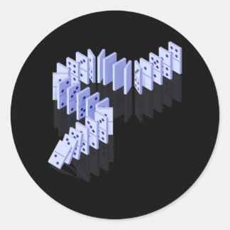 Dominoes Tiles Domino Player Dominoes Lover Strate Runder Aufkleber