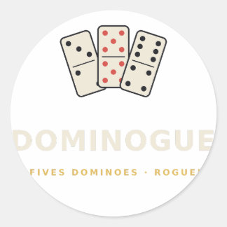 DominoGue Titelaufkleber Runder Aufkleber
