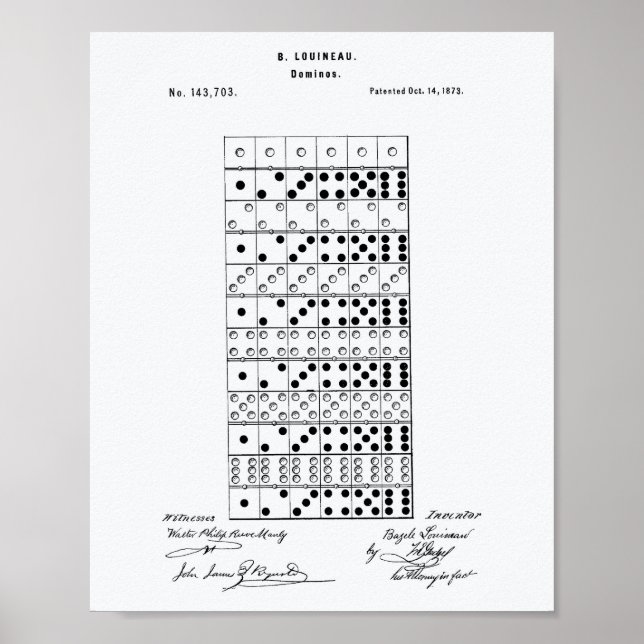 Dominos 1873 Weißbuch zum Patentwesen Poster (Vorne)