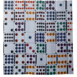 Dominos Numbers Game Duschvorhang