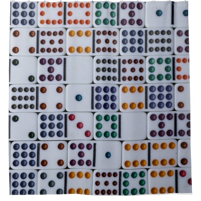 Dominos Numbers Game Duschvorhang (Vorderseite)