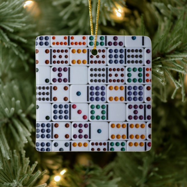 Dominos Numbers Game Keramikornament (Baum)