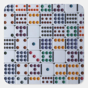 Dominos Numbers Game Quadratischer Aufkleber