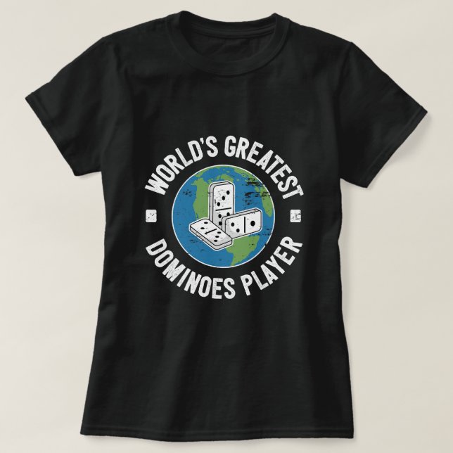 Dominospiele Der Weltbeste Domino-Spieler T-Shirt (Design vorne)