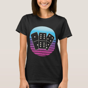 Dominospiele Retro Vintag Tile Game Player T-Shirt