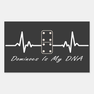 Dominospiele sind mein Domino-Player für DNA-Board Rechteckiger Aufkleber