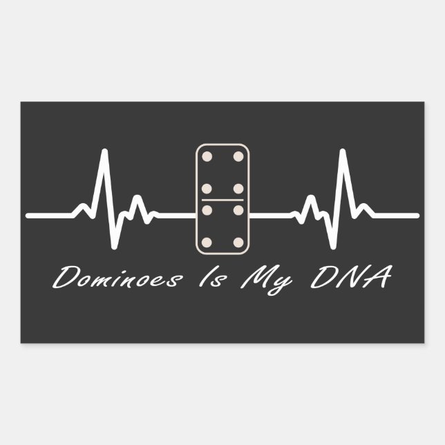 Dominospiele sind mein Domino-Player für DNA-Board Rechteckiger Aufkleber (Vorderseite)