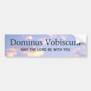 Dominus Vobiscum Trad Katholische Latein Mass Blue Autoaufkleber