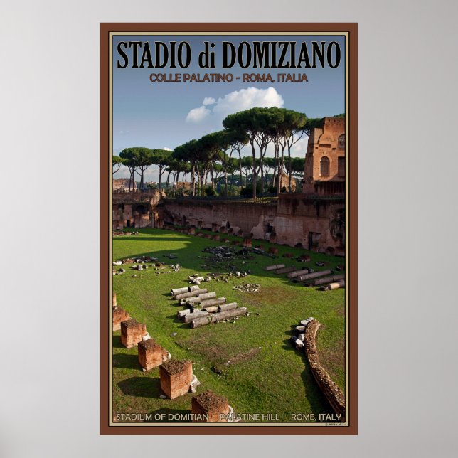 Domitianisches Stadion auf dem Palatinerhügel Poster (Vorne)