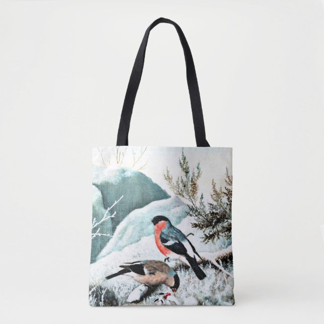 Dompfaffen in Winterlandschaft (Vorderseite)