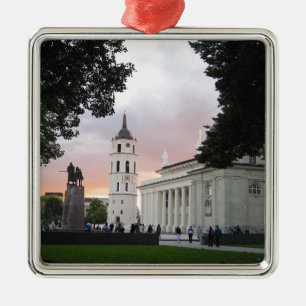 Domplatz in Vilnius, LITAUEN Ornament Aus Metall