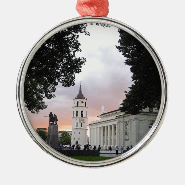 Domplatz in Vilnius, LITAUEN Ornament Aus Metall (Vorne)