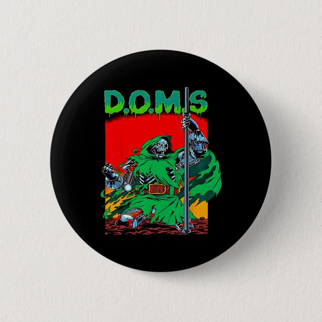 Doms Funny Muscle Gym Weightlift Bodybuilding F Button (Vorderseite)