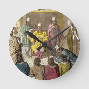 Don Alvaro, King of the Congolese on his Throne, p Runde Wanduhr