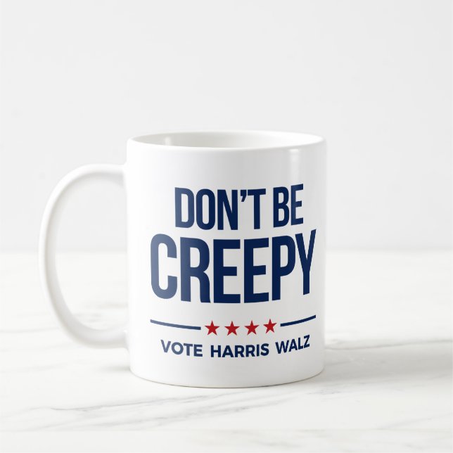 DON BE KREEPY - Vote Harris Walz Kaffeetasse (Links)