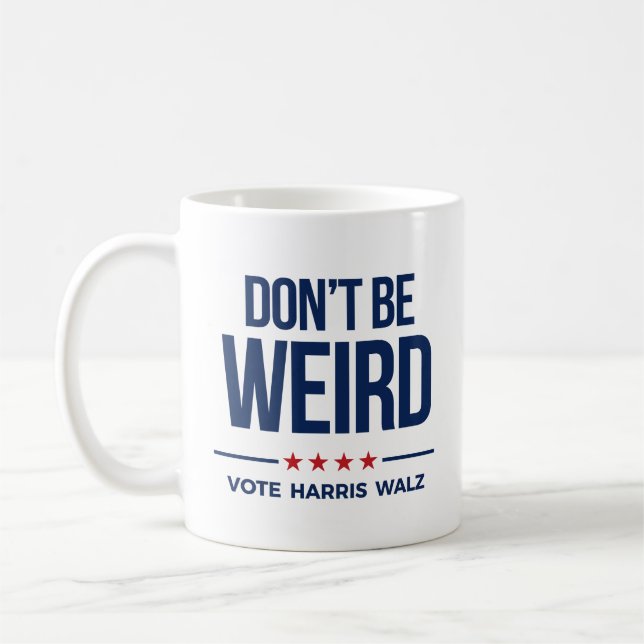 DON BE not WEIRD - Vote Harris Walz Kaffeetasse (Links)