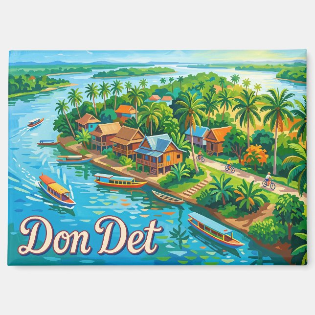 Don Det, Si Phan Don Laos Magnet (Vorderseite)