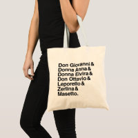 Don Giovanni besetzt Charaktere Tasche