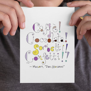 Don Giovanni Mozart Opera Italienischer Feinschmec Postkarte