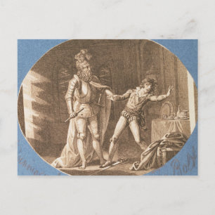 Don Giovanni und die Statue des Kommandanten Postkarte