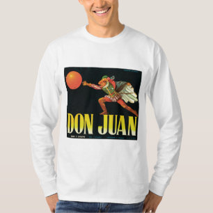 Don Juan orange Vintager Aufkleber T-Shirt