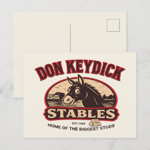 Don Keydick Stables Vintage Farm Postkarte