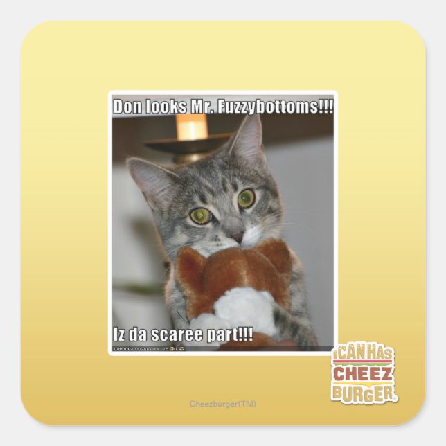 Don look quadratischer aufkleber (Vorderseite)