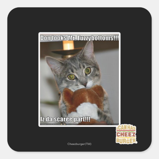 Don look quadratischer aufkleber (Vorderseite)