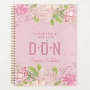DON Nurse Pink Personalisiert Floral Journal Plann Planer