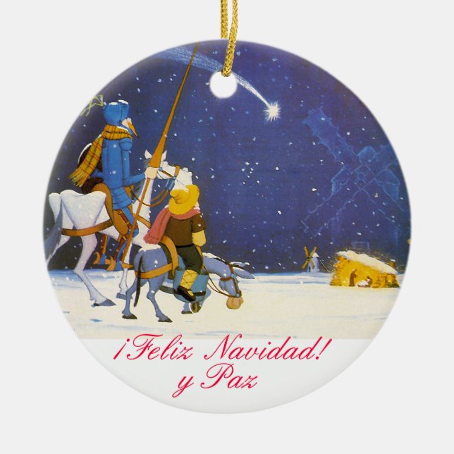 DON QUICHOTE - Adorno de Navidad Keramikornament (Vorne)