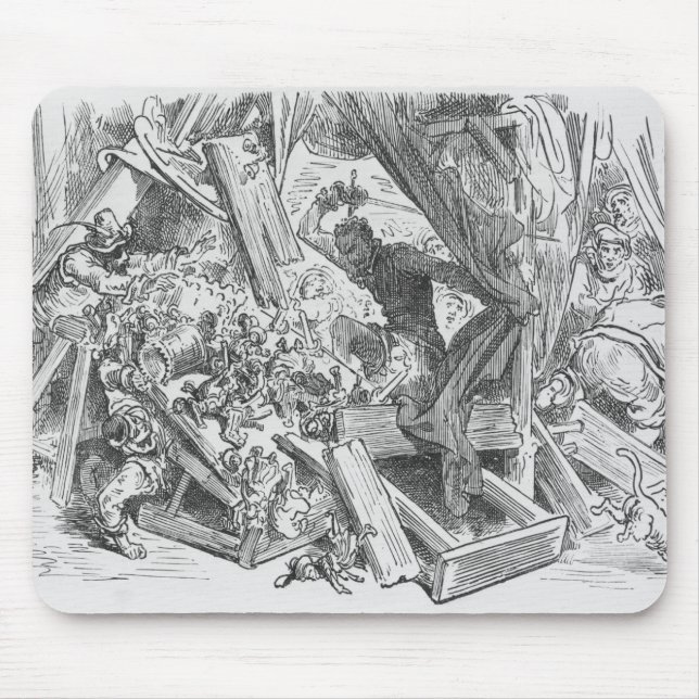 Don Quichote, der die Marionetten kämpft Mousepad (Vorne)