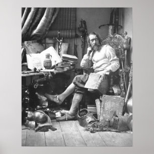 Don Quichote in seiner Studie Poster