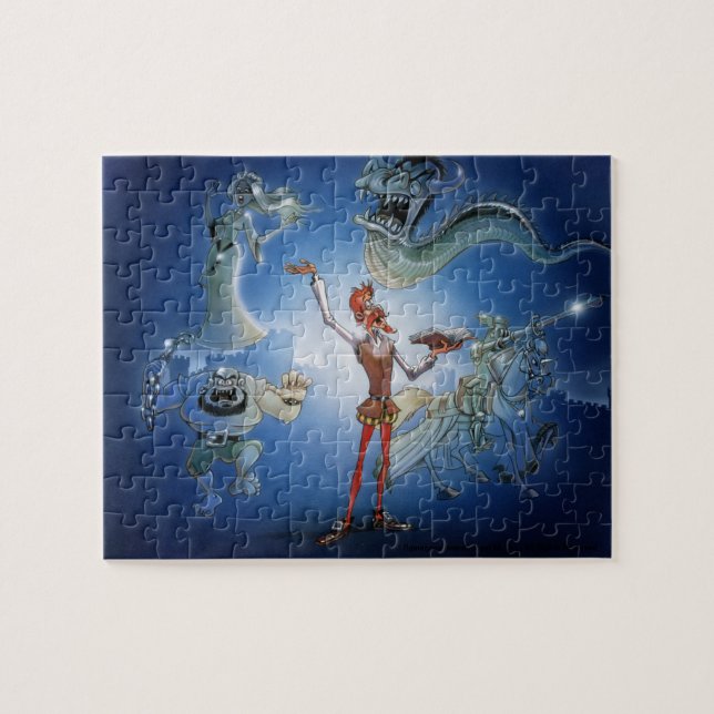 Don Quichote Laubsägen-Cartoon Puzzle (Horizontal)