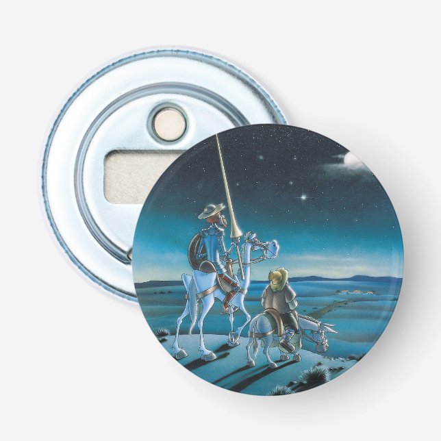 DON QUICHOTE u. SANCHO durch @QUIXOTEdotTV Flaschenöffner (Vorderseite)