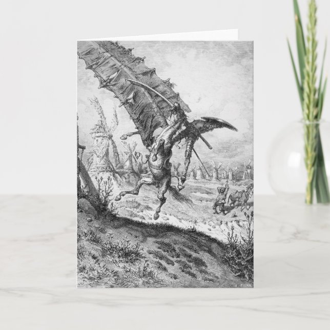 Don Quichote und die Windmühlen Karte (Vorderseite)