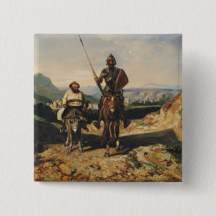 Don Quichote und Sancho Button