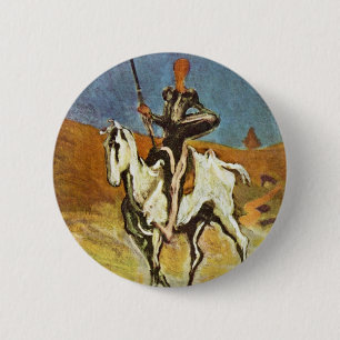 Don Quichote und Sancho Panza durch Daumier Honor Button