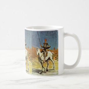 Don Quichote und Sancho Panza durch Daumier Honor Tasse