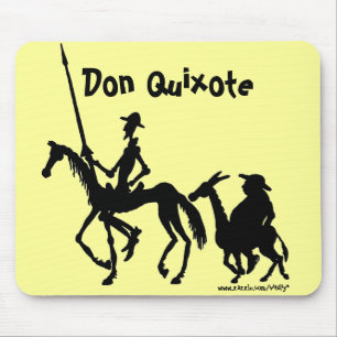 Don Quichote und Sancho Panza grafische Kunst Mousepad