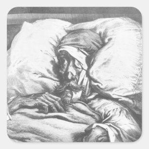 Don Quichote verwundet Quadratischer Aufkleber
