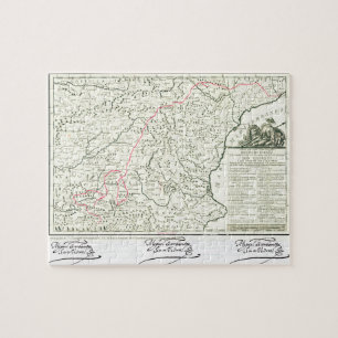 Don Quichote Weg Karte - Cervantes-Unterzeichnung Puzzle